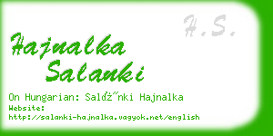 hajnalka salanki business card